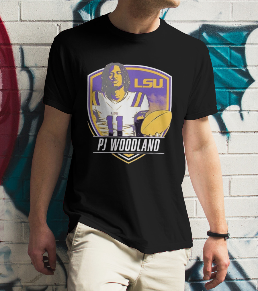 LSU Tigers Football PJ Woodland No 11 T-Shirt