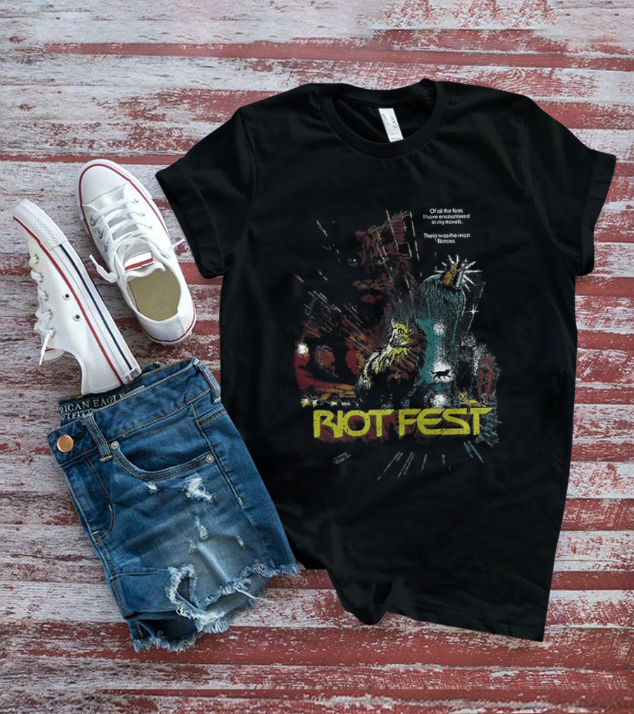 Riot Fest 2026 Chicago Douglass Park September 18 20 Wrath Of Cats Lineup T-Shirt