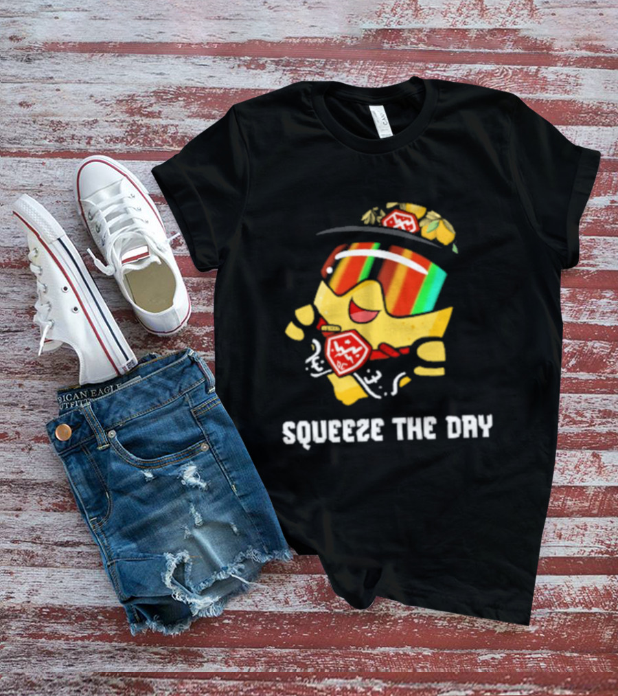Lemon Guy Squeeze The Day Sunglasses Cool Vibe T-Shirt