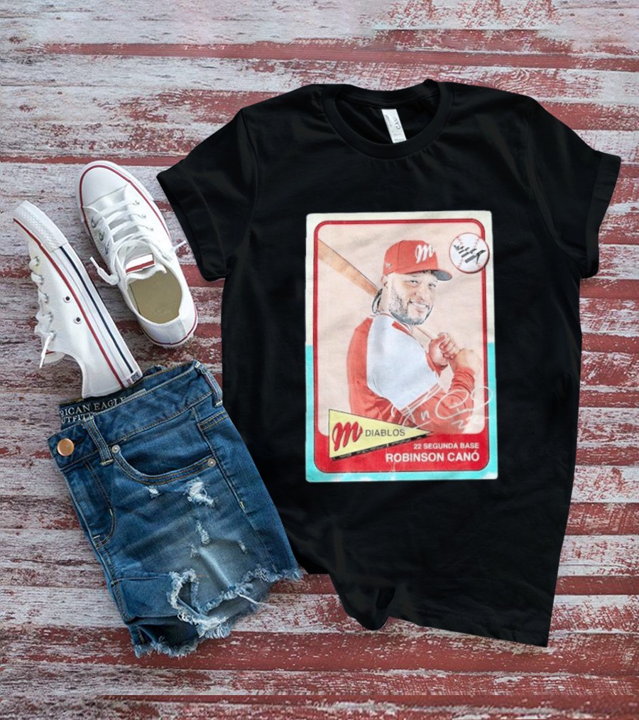 Robinson Canó Diablos Rojos Del México Paper Planes Baseball Segunda Base T-Shirt