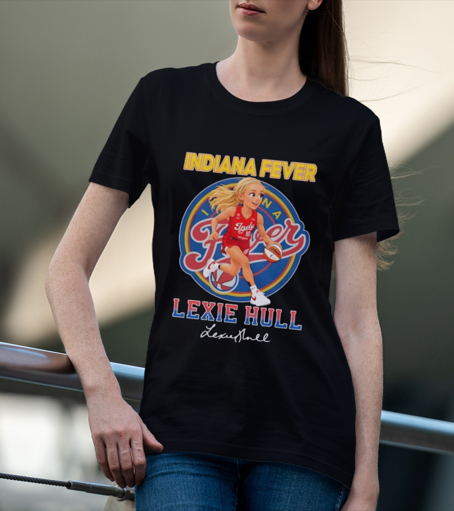 Indiana Fever No 10 Lexie Hull Chibi Basketball T-Shirt