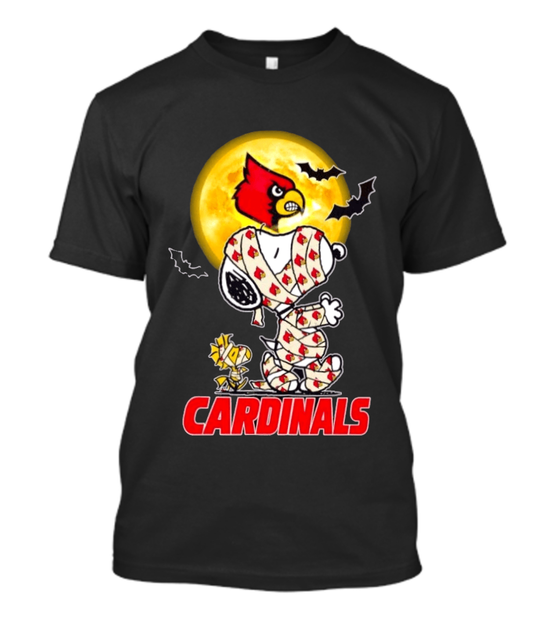 Louisville Cardinals Snoopy Woodstock Mummy Halloween T-Shirt