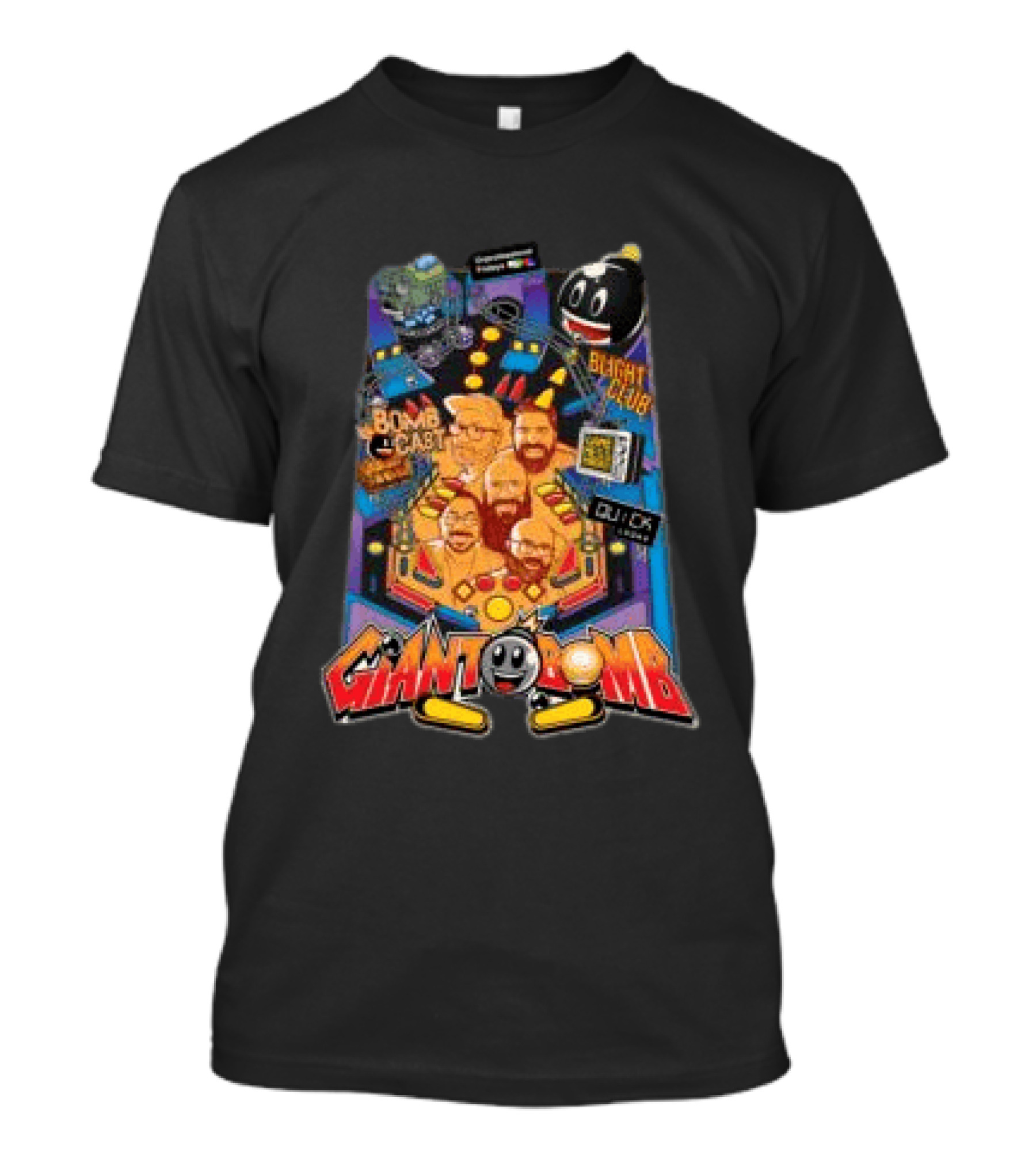 Giant Bomb Pinball Blight Club Quick Looks Bomb Cabinet Retro Arcade T-Shirt