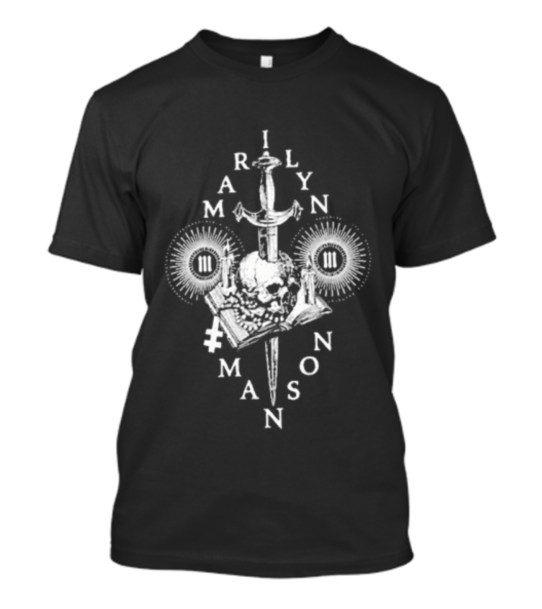 Marilyn Manson Freaks With Rob Zombie Skull Knife Tour 2026 T-Shirt