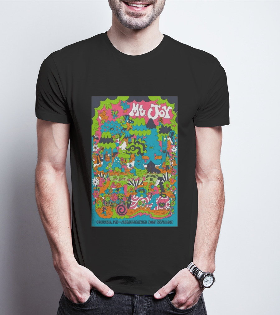 Mt. Joy September 18 Columbia MD Merriweather Post Pavilion Psychedelic Forest Concert T-Shirt
