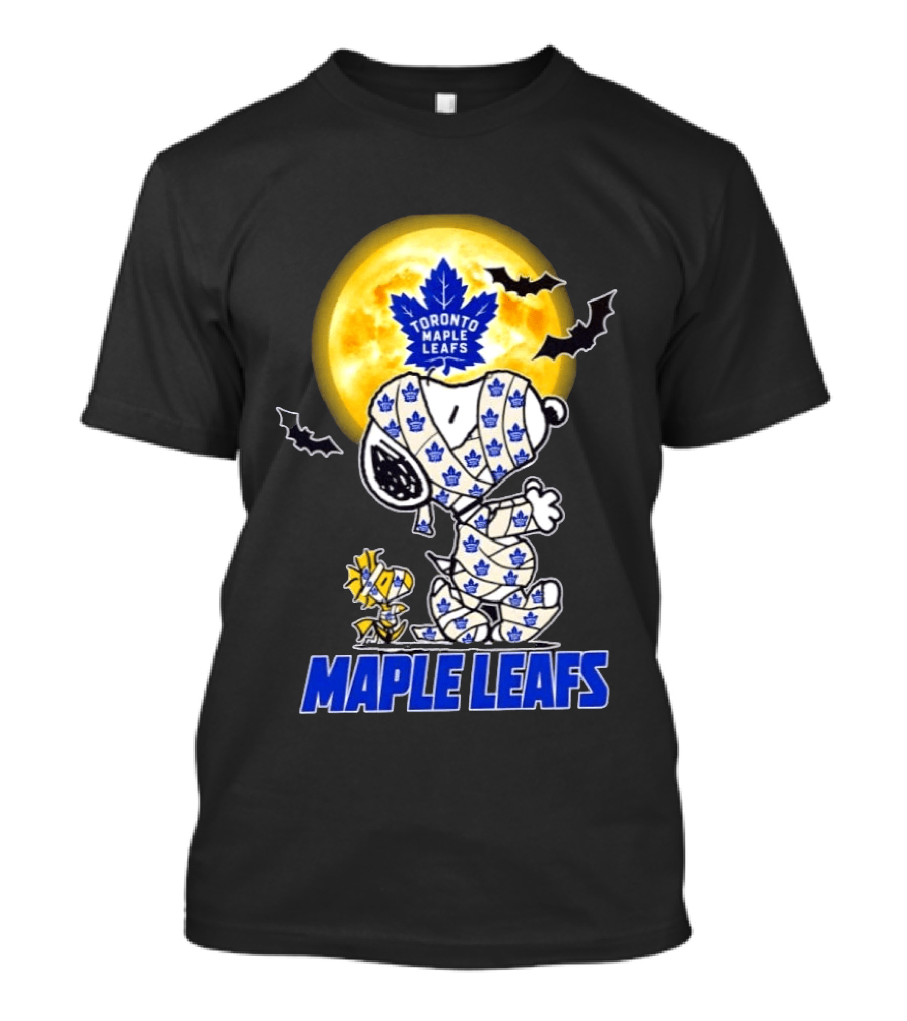 Toronto Maple Leafs Snoopy Woodstock Mummy Halloween Collaboration T-Shirt