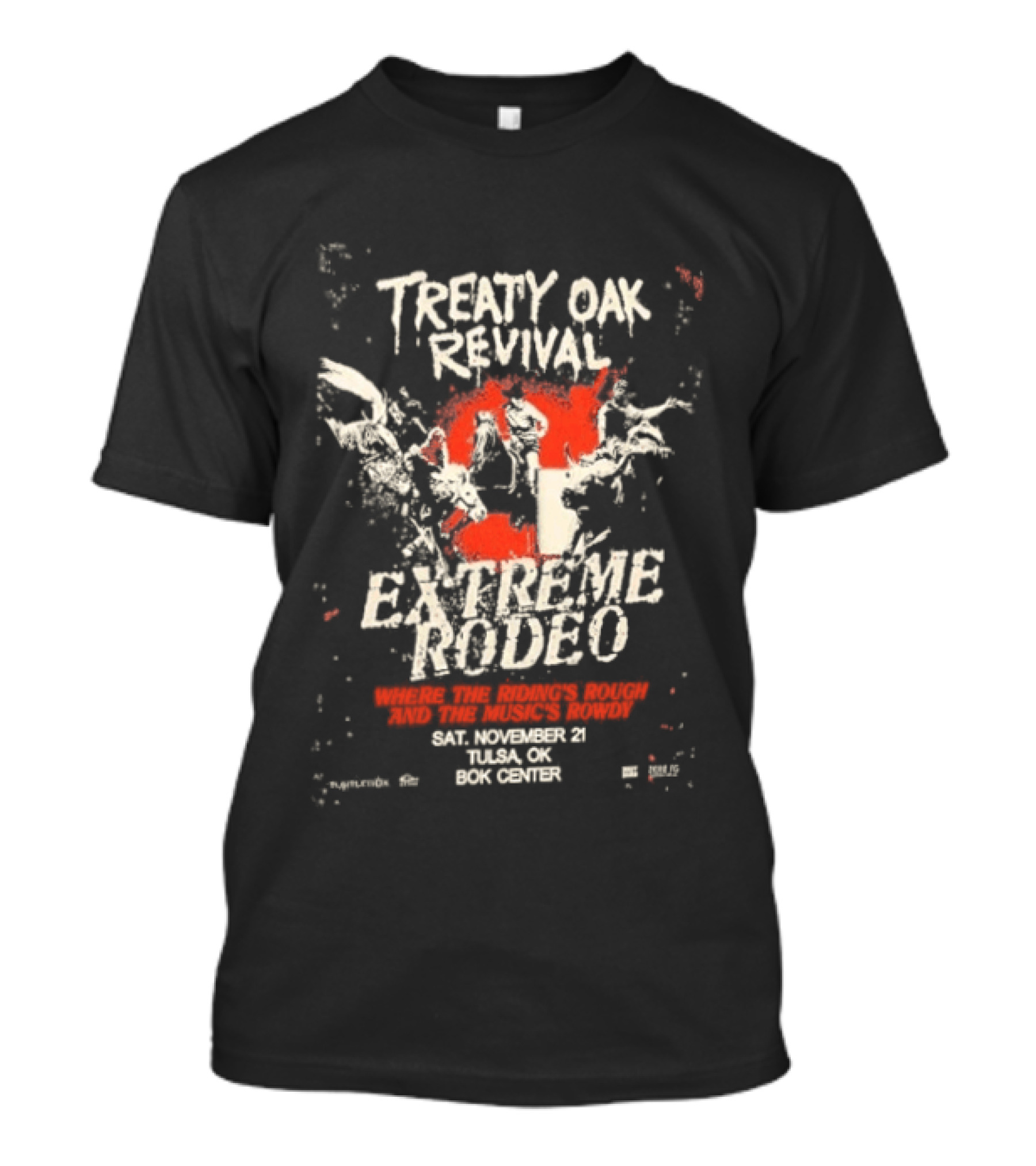 Treaty Oak Revival Extreme Rodeo Event November 21 2026 Tulsa OK BOK Center T-Shirt