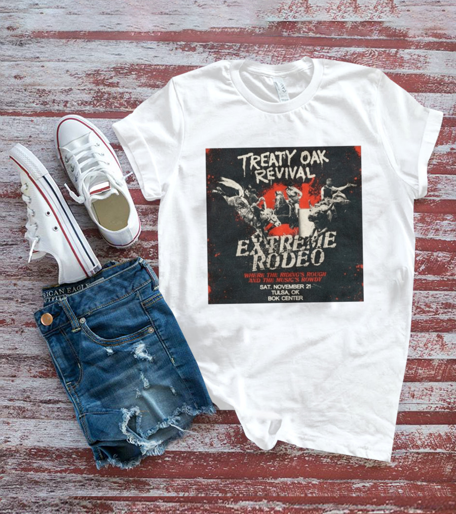 Treaty Oak Revival Extreme Rodeo Tulsa OK November 21 Bok Center Event T-Shirt