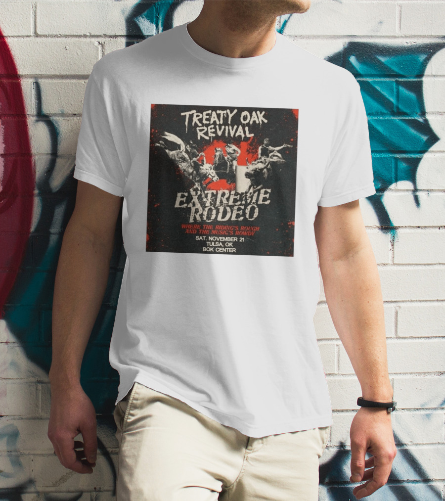 Treaty Oak Revival Extreme Rodeo Tulsa OK November 21 Bok Center Event T-Shirt