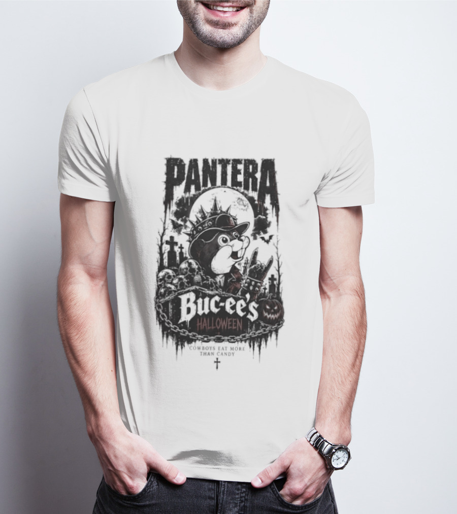 Pantera Buc Ee's Halloween Cowboys Eat More Than Candy T-Shirt
