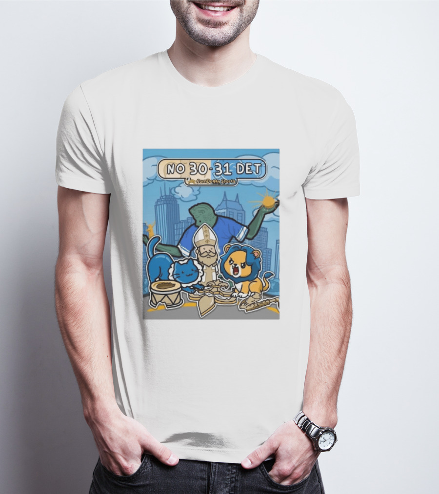 CornDoggy Sports NO 30 31 DET New Orleans Saints Vs Detroit Lions T-Shirt