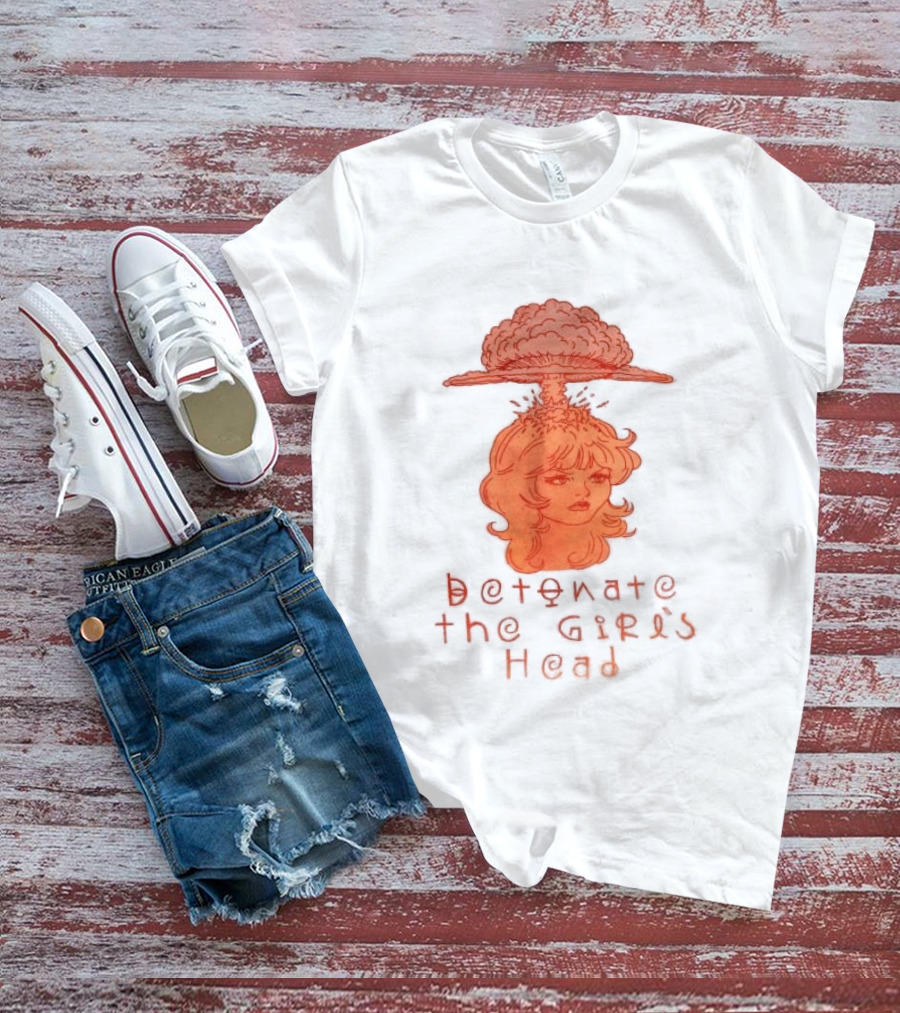 Hydeforce Store Detonate The Girl's Head Oat Dye T-Shirt