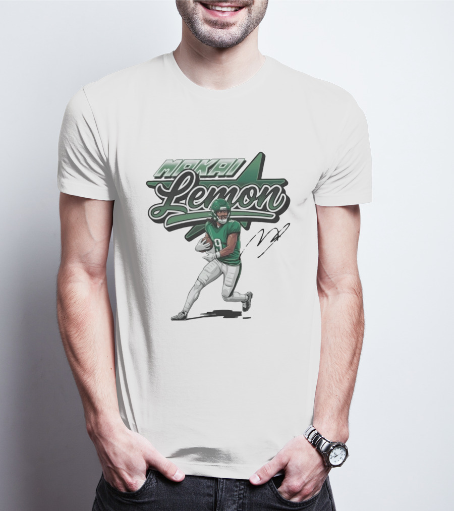 Makai Lemon Philadelphia Eagles Star Script Name T-Shirt