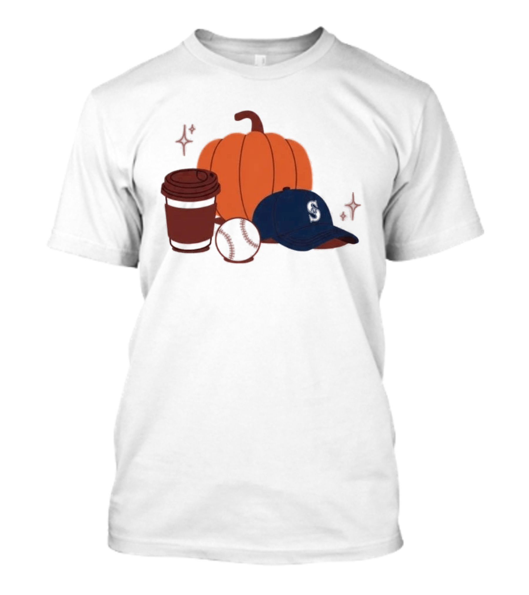 Mariners Pumpkinpalooza Coffee Baseball Cap Pumpkin T-Shirt