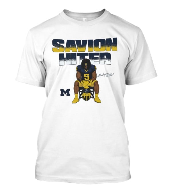 Savion Hiter No 5 Michigan Wolverines Football M T-Shirt