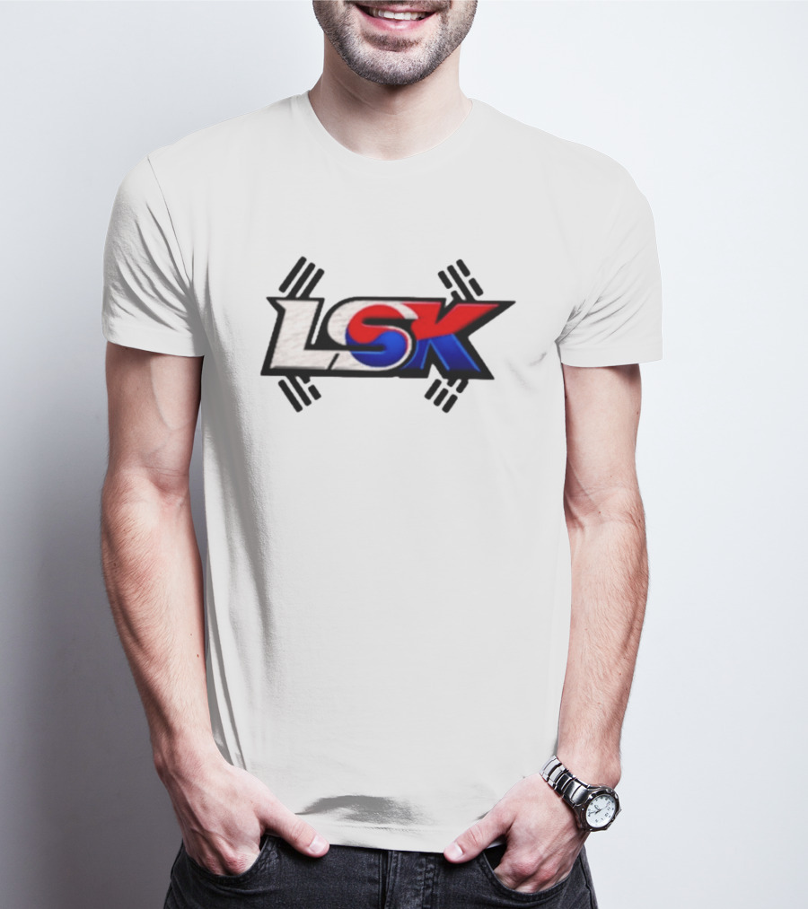 LSK Korean Flag Trey Jordan Weightlifting T-Shirt
