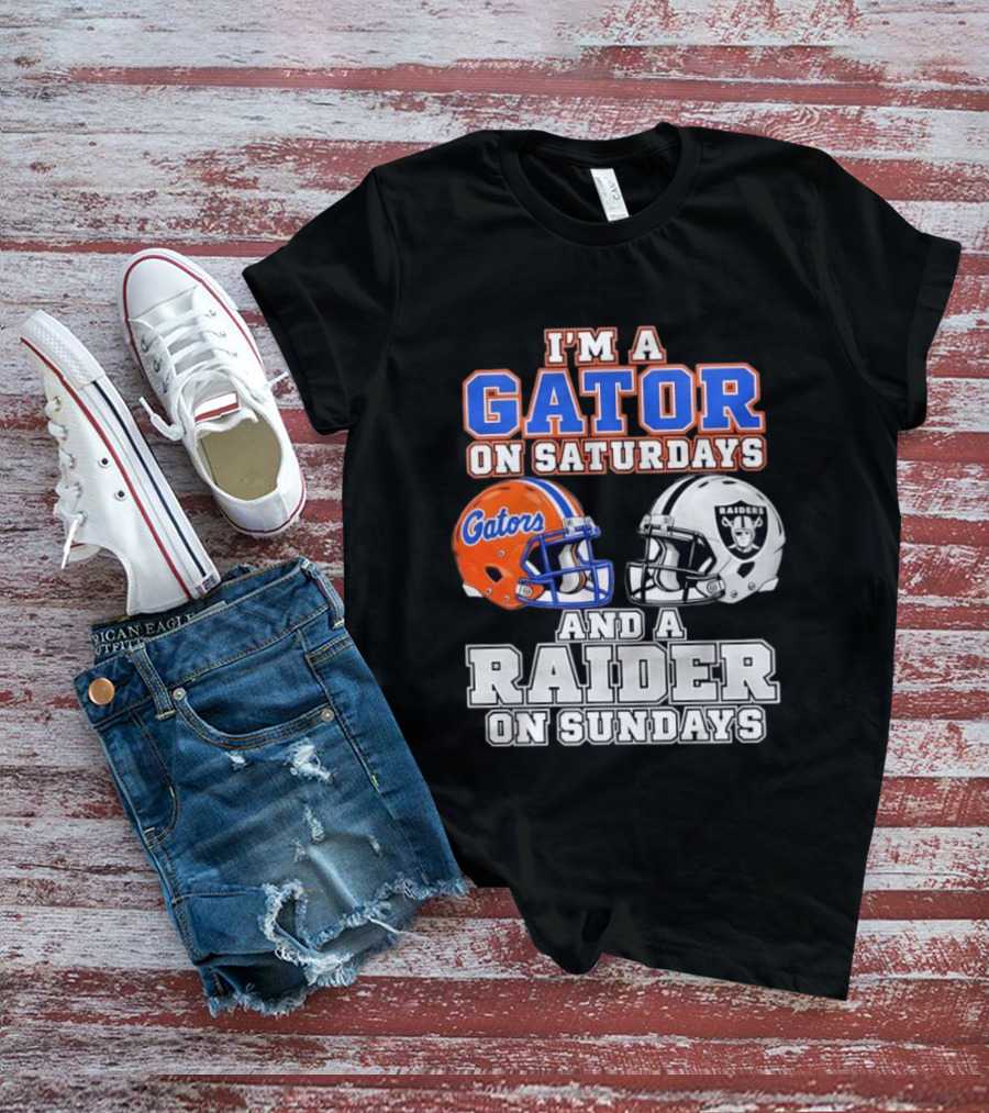 Gator Football Saturdays Raider Football Sundays T-Shirt