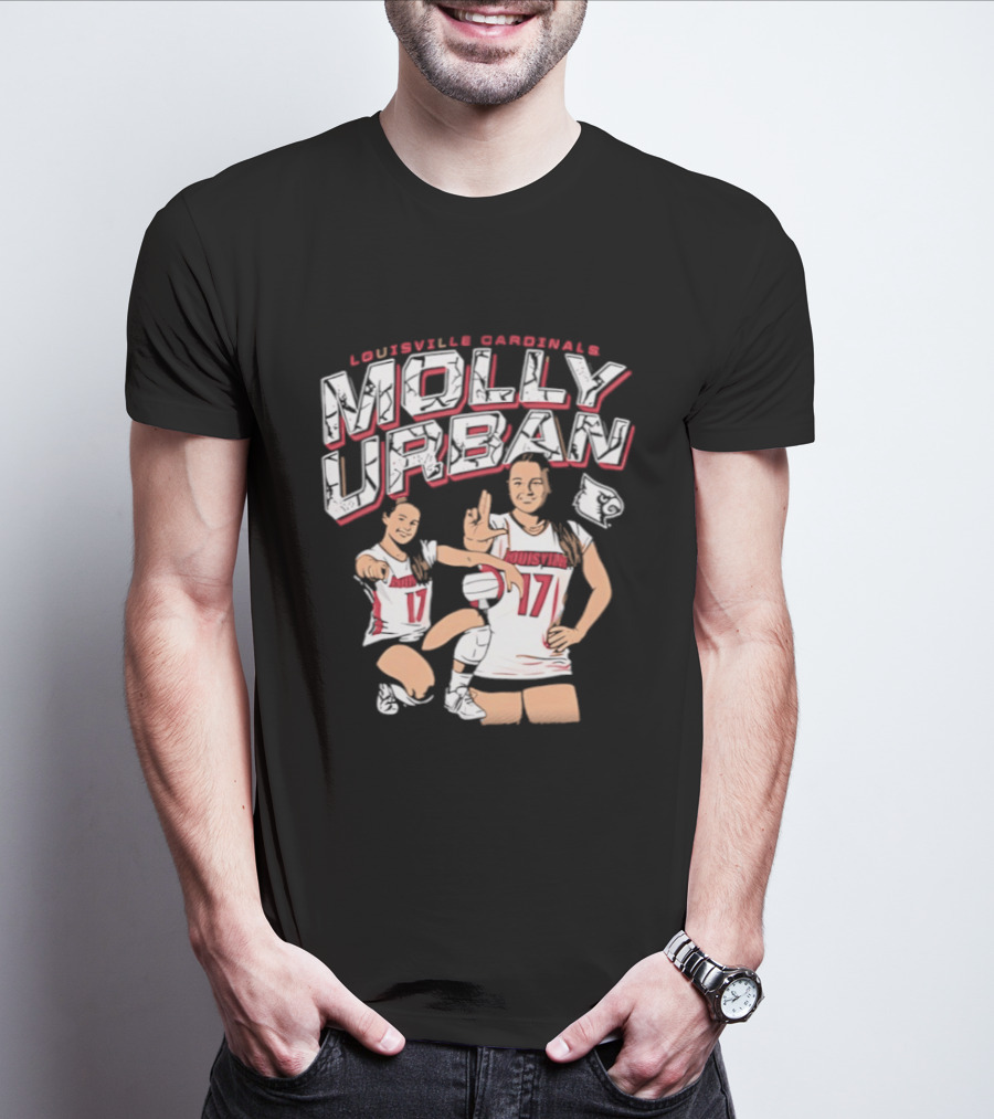 Molly Urban Louisville Cardinals Volleyball Number 17 T-Shirt