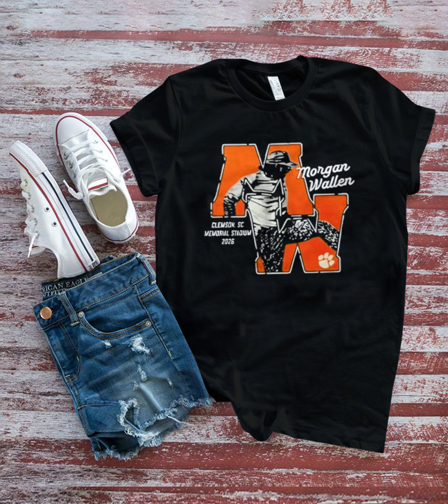Morgan Wallen Clemson SC Memorial Stadium 2026 Tour Concert Tiger Paw T-Shirt