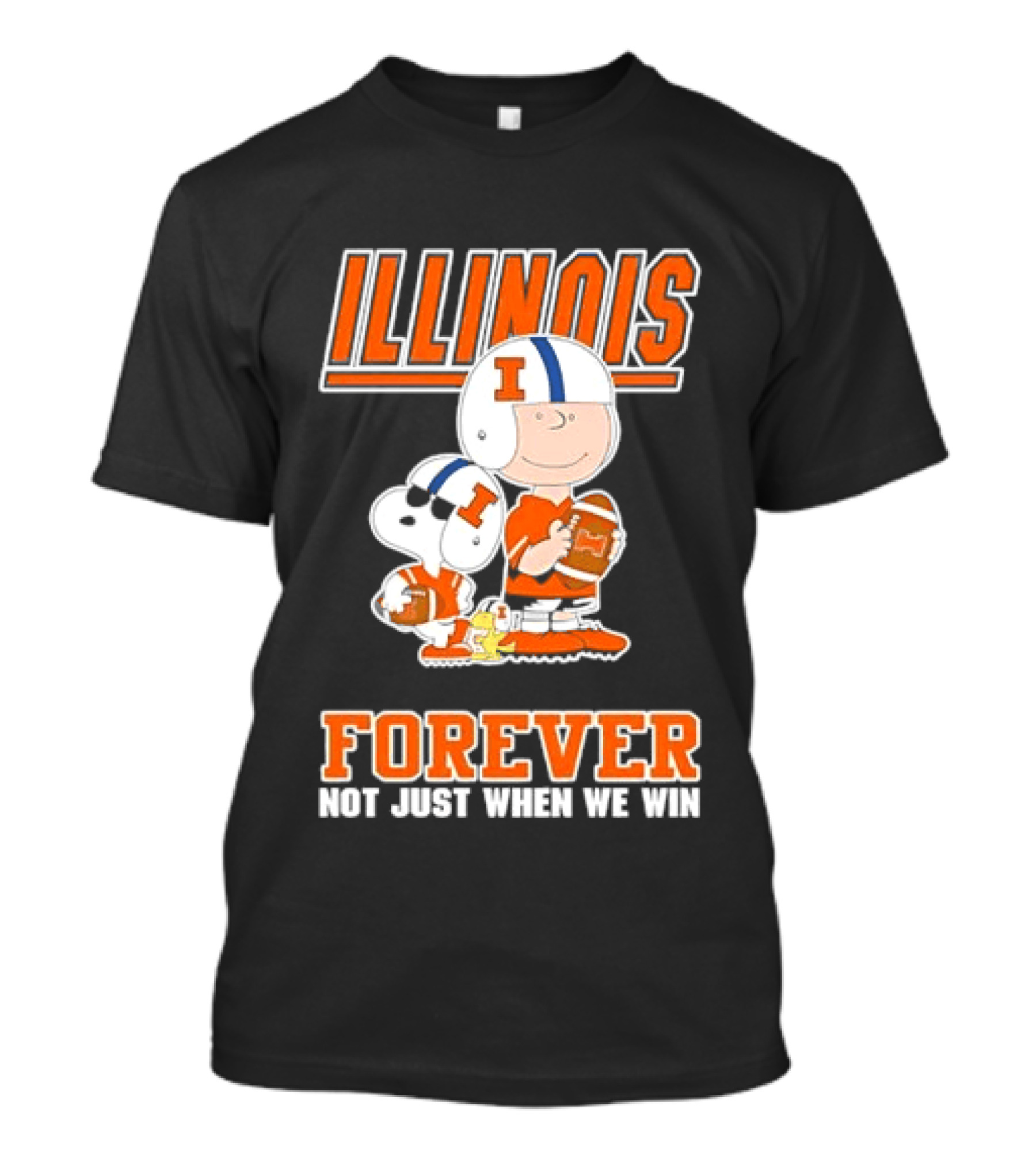 Illinois Fighting Illini Charlie Brown Forever Not Just When We Win T-Shirt