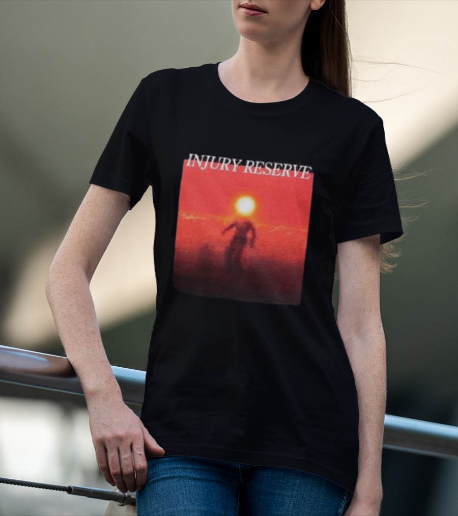 INJURY RESERVE Album Cover Red Sun Scene T-Shirt