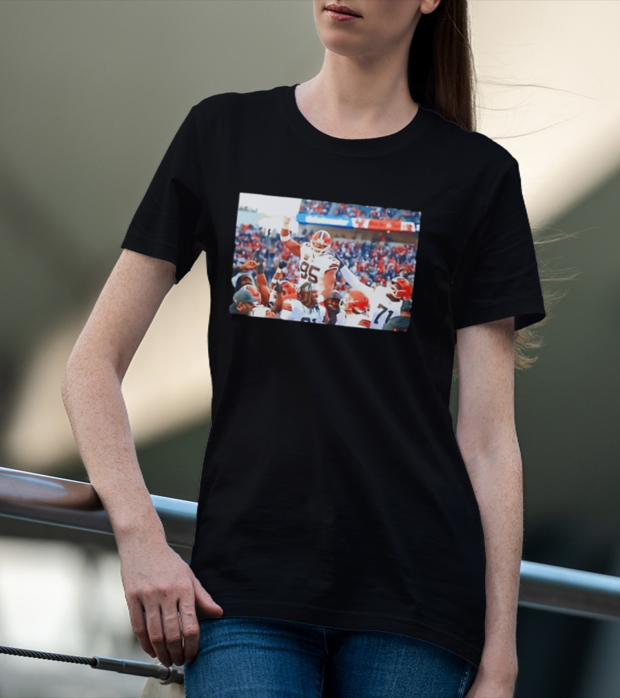 Cleveland Browns Myles Garrett Sacks Record Celebration NFL Football Triumph T-Shirt