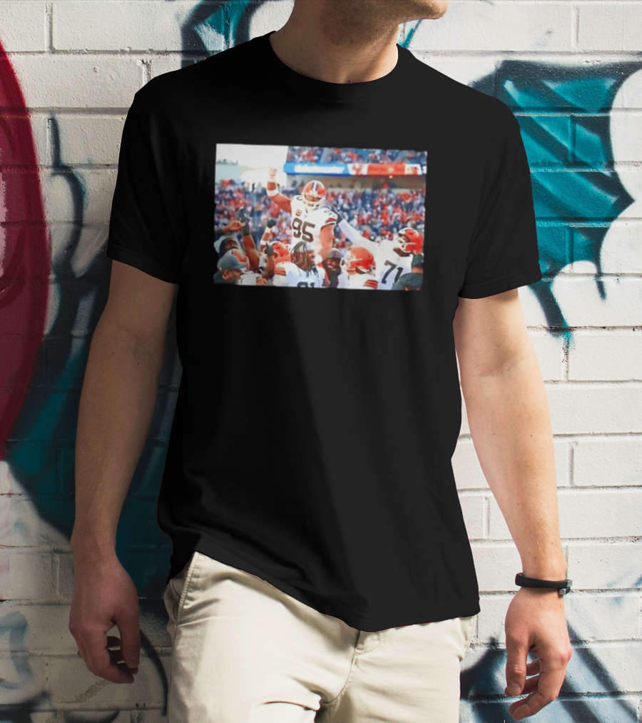 Cleveland Browns Myles Garrett Sacks Record Celebration NFL Football Triumph T-Shirt