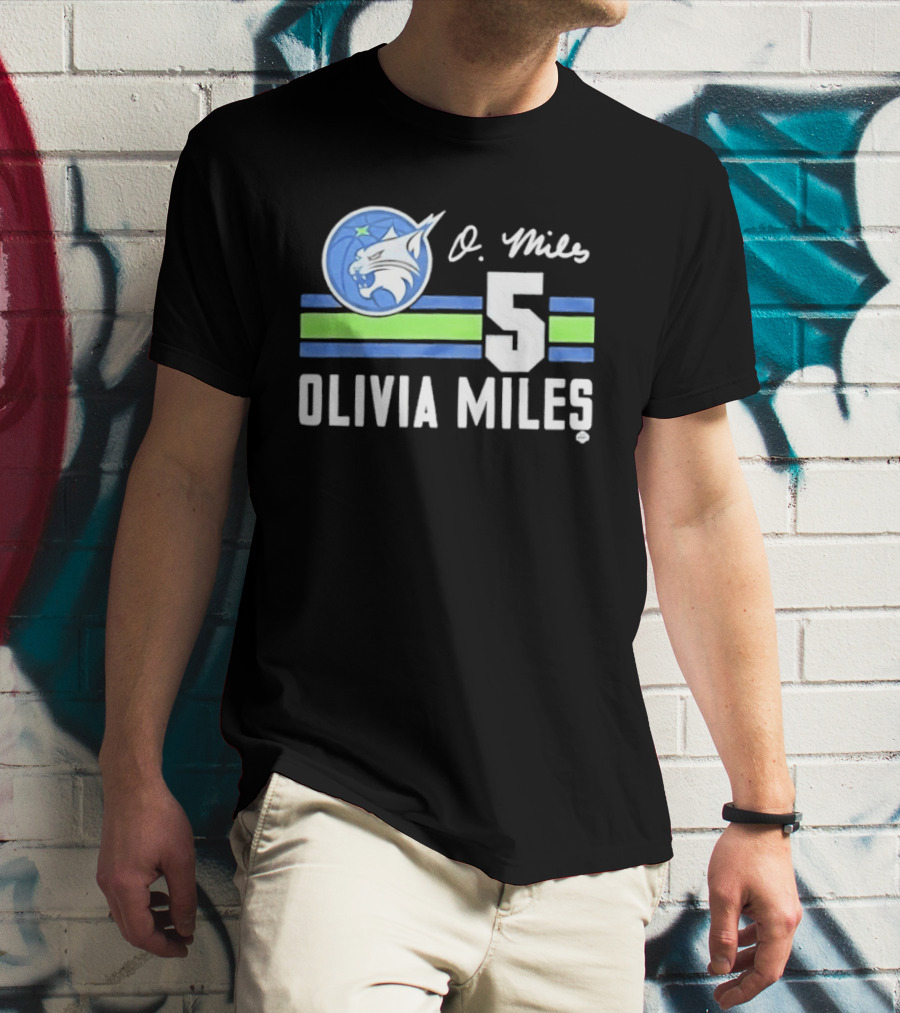 Minnesota Lynx Olivia Miles 5 WNBA Basketball Fan Gear T-Shirt