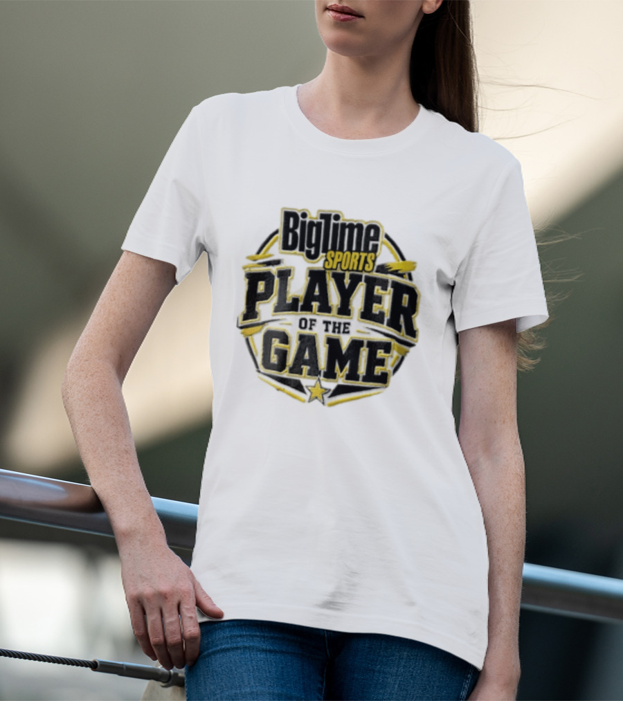 Bigtime Sports Player Of The Game Star Yellow Frame T-Shirt