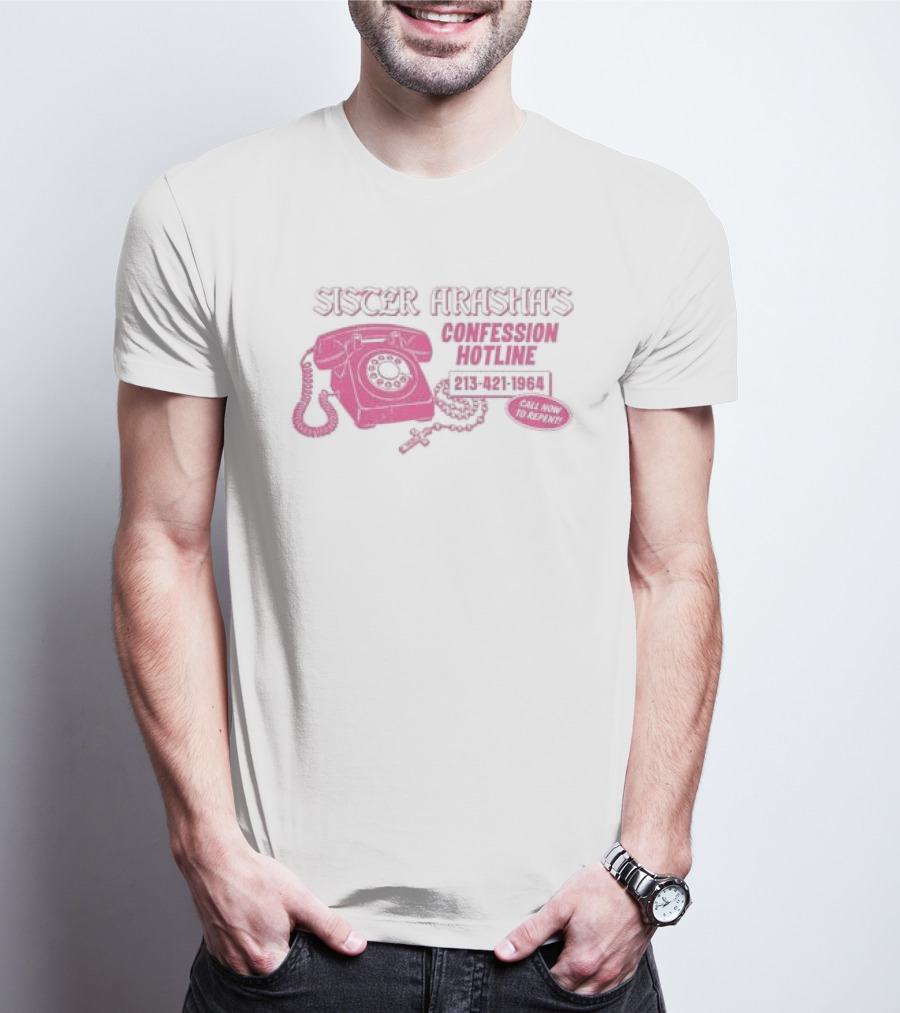 Sister Arasha Confession Hotline Fesspool Shop Pink Crop Tank T-Shirt