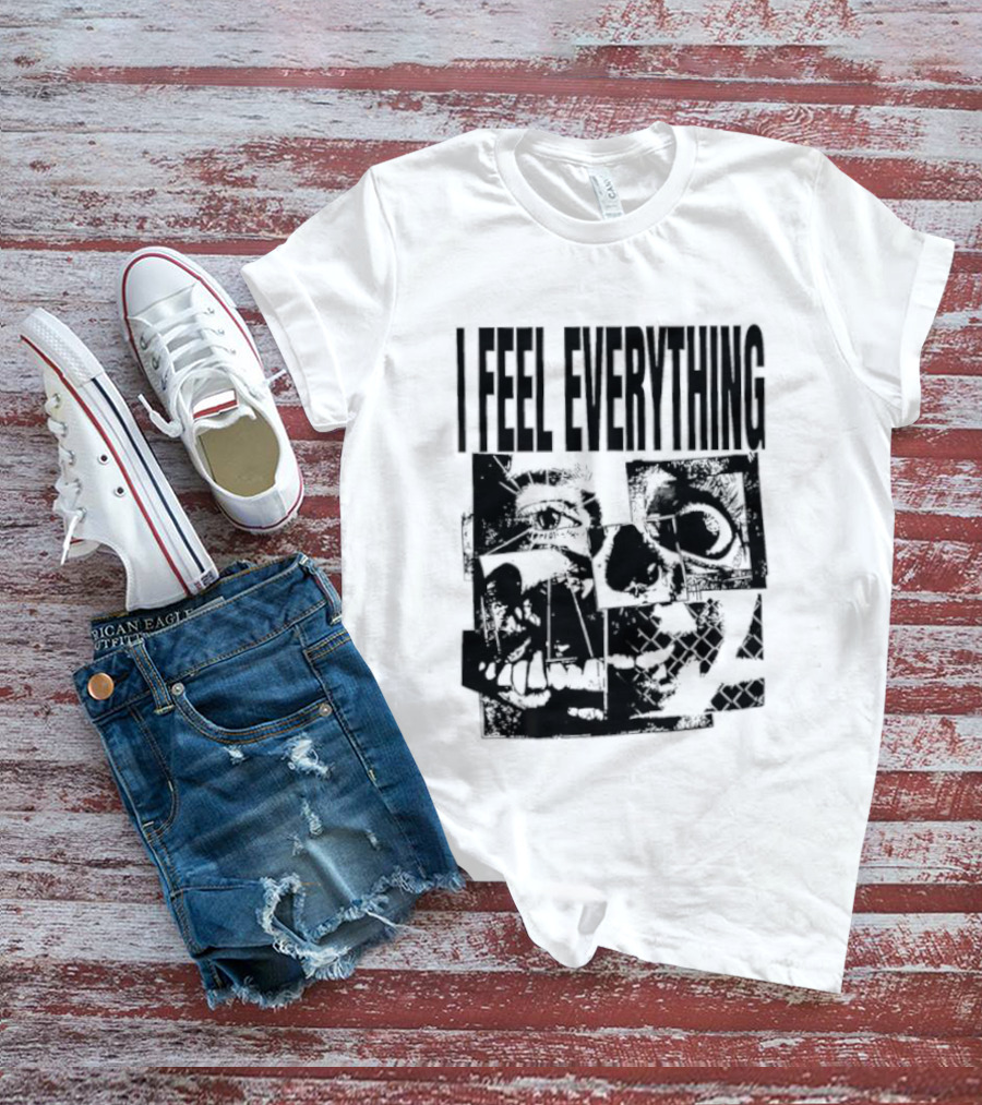 I Feel Everything Horror Skull Face T-Shirt