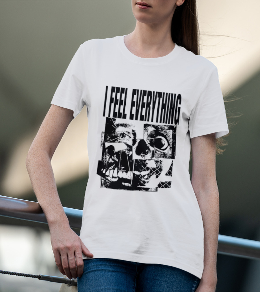 I Feel Everything Horror Skull Face T-Shirt