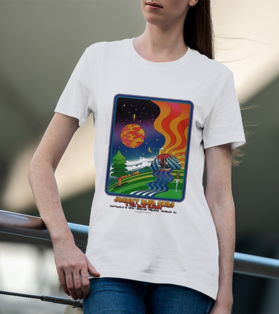 Johnny Blue Skies And The Dark Clouds Greek Theatre Berkeley CA September 15 2026 Event Psychedelic T-Shirt