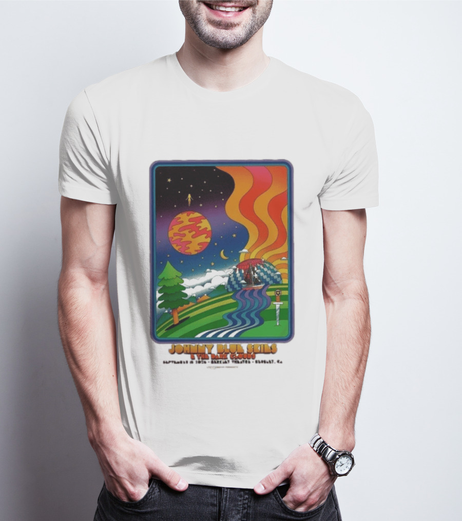 Johnny Blue Skies And The Dark Clouds Greek Theatre Berkeley CA September 15 2026 Event Psychedelic T-Shirt