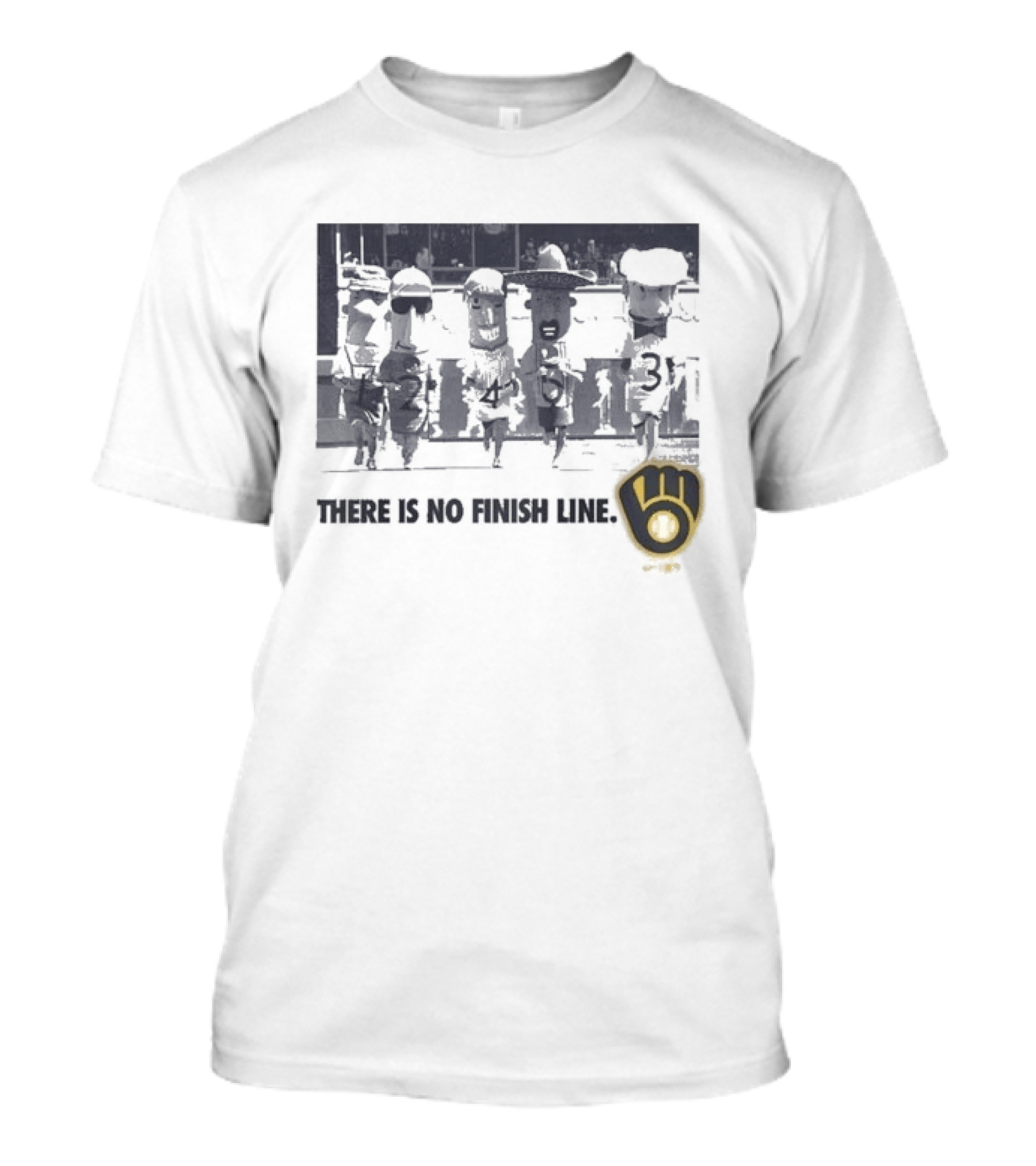 Milwaukee Brewers There Is No Finish Line Glove T-Shirt