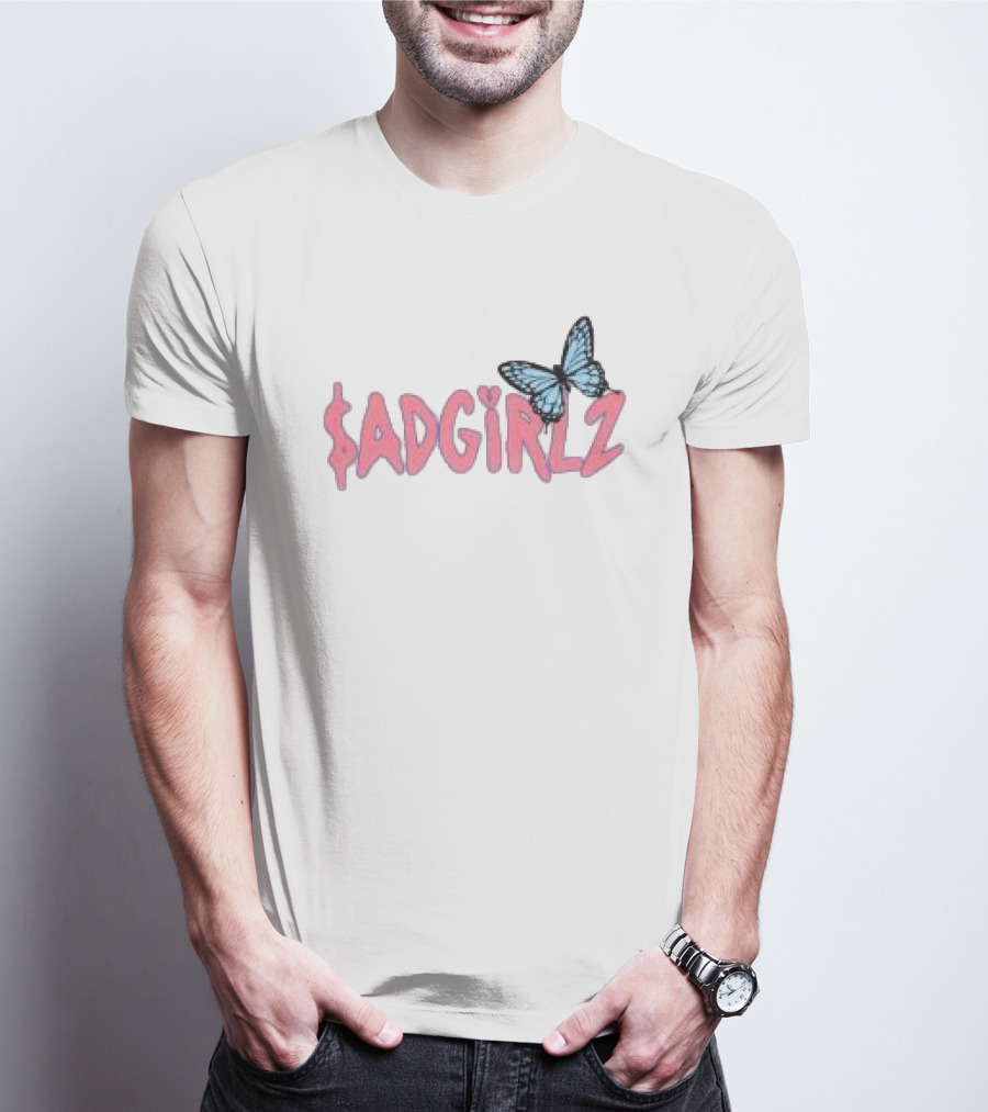 Sad Girlz Store Sadgirlz Spring Butterfly Pink T-Shirt
