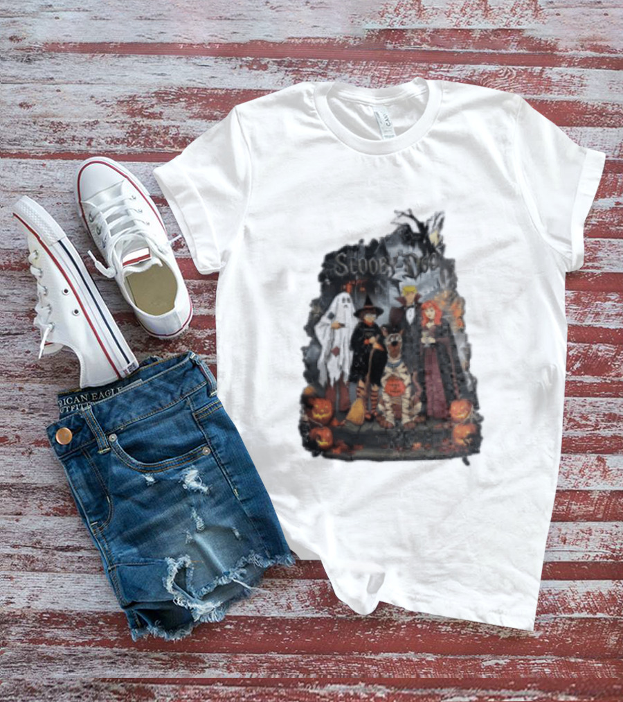 Scooby Doo Halloween Costume Party With Witch Ghost Vampire Pumpkin T-Shirt