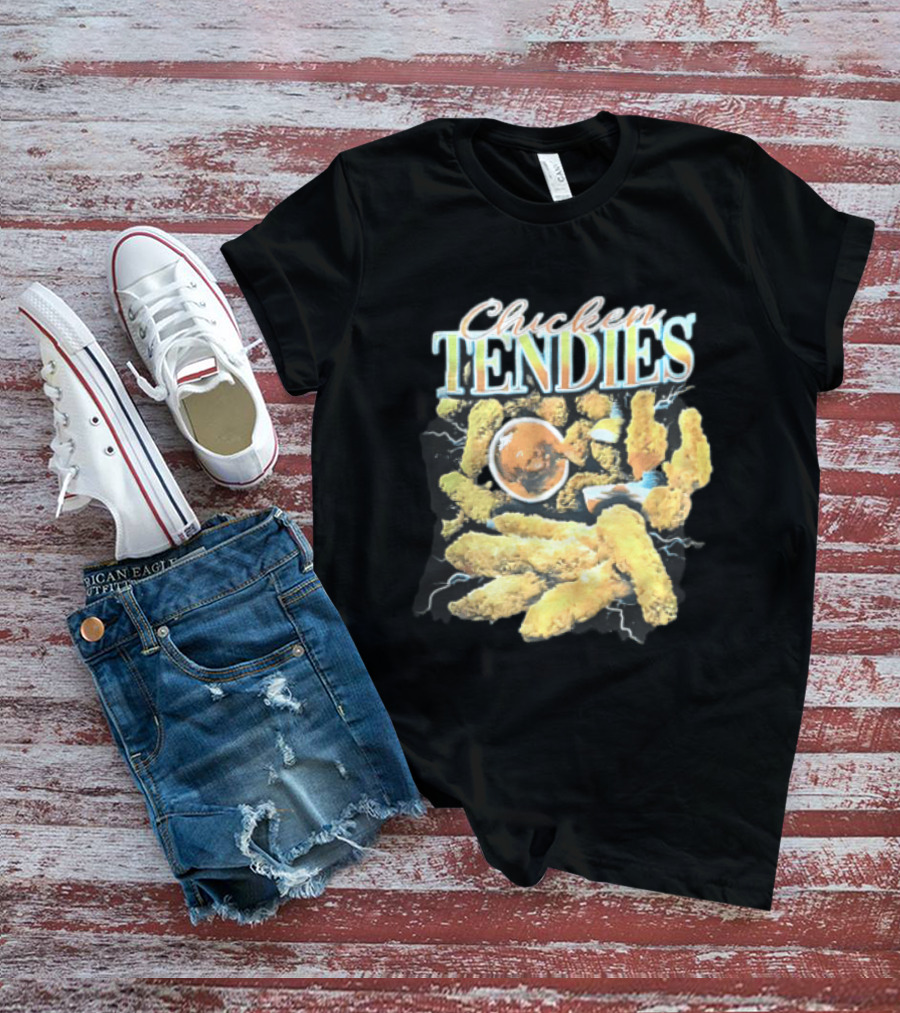 Chicken Tendies Fried Tenders Dipping Sauce Lightning Bolts T-Shirt