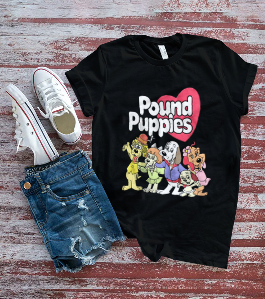 Pound Puppies Heartwarming Cartoon Characters T-Shirt