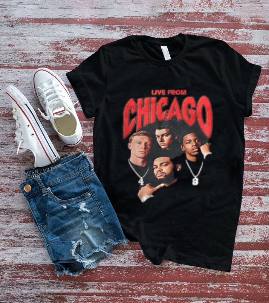 Live From Chicago Bootleg Featuring Four Athletes With Diamond Chains T-Shirt