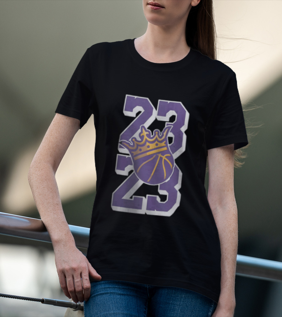 Sacramento Kings NBA 23 Crown Purple Basketball T-Shirt