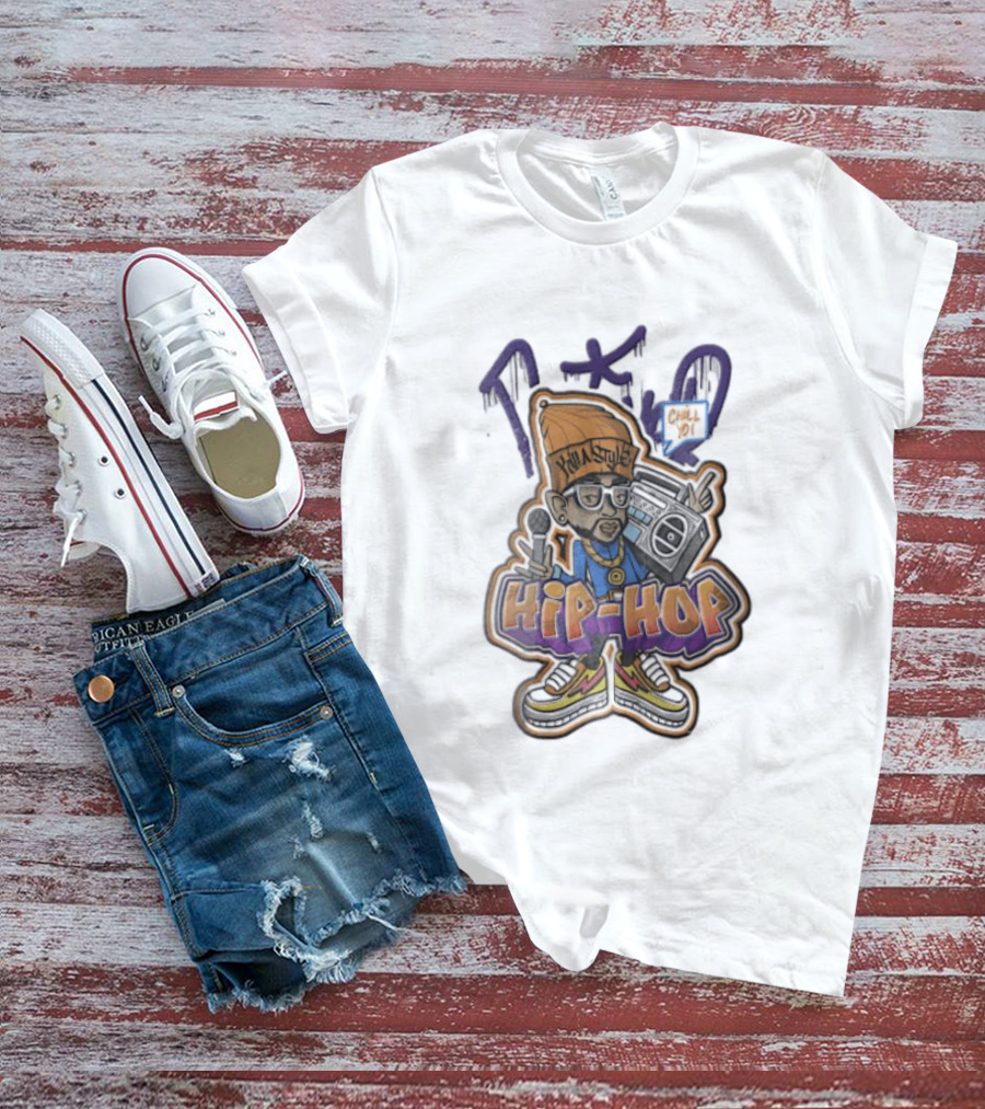 TKO Killa Style Chill Yo Hip Hop Cartoon Boombox Microphone T-Shirt