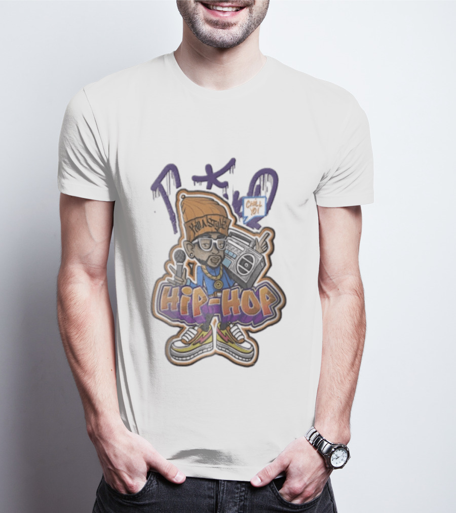 TKO Killa Style Chill Yo Hip Hop Cartoon Boombox Microphone T-Shirt