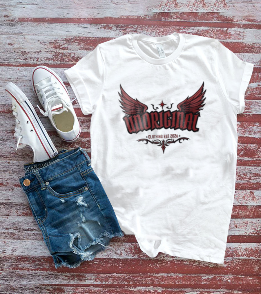 Unoriginal Clothing Est 2026 Red Wings Star Tribal Flourishes T-Shirt