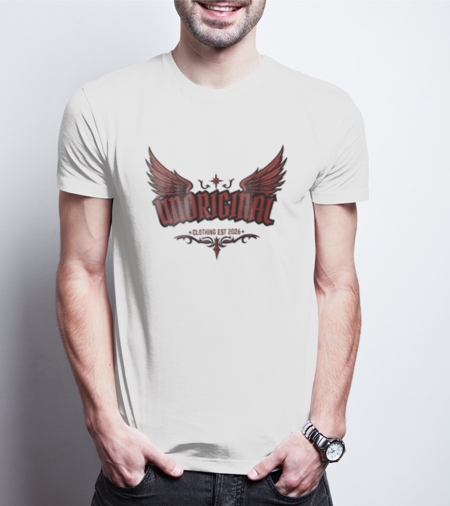 Unoriginal Clothing Est 2026 Red Wings Star Tribal Flourishes T-Shirt