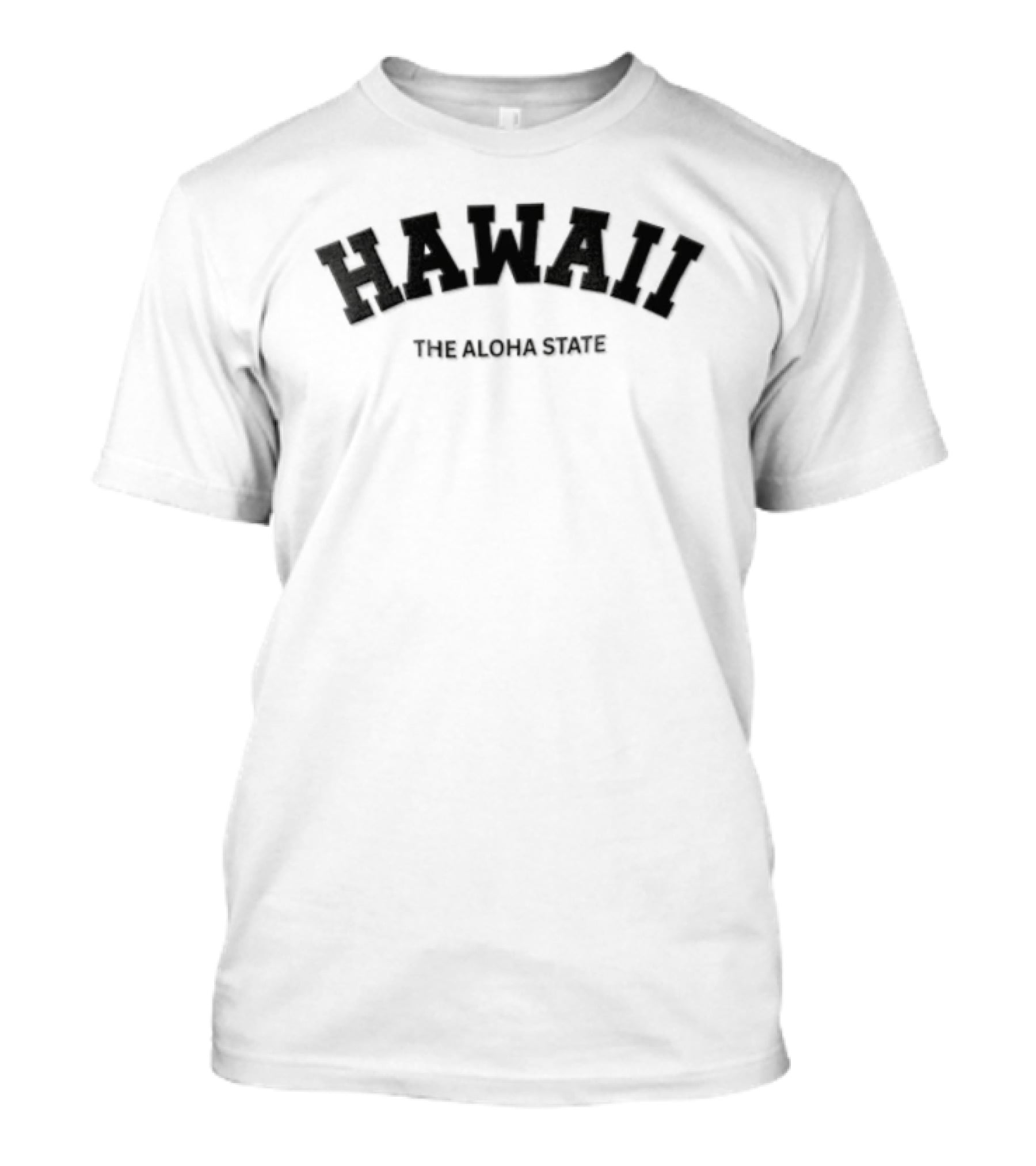 Hawaii The Aloha State Arched Varsity Athletic T-Shirt