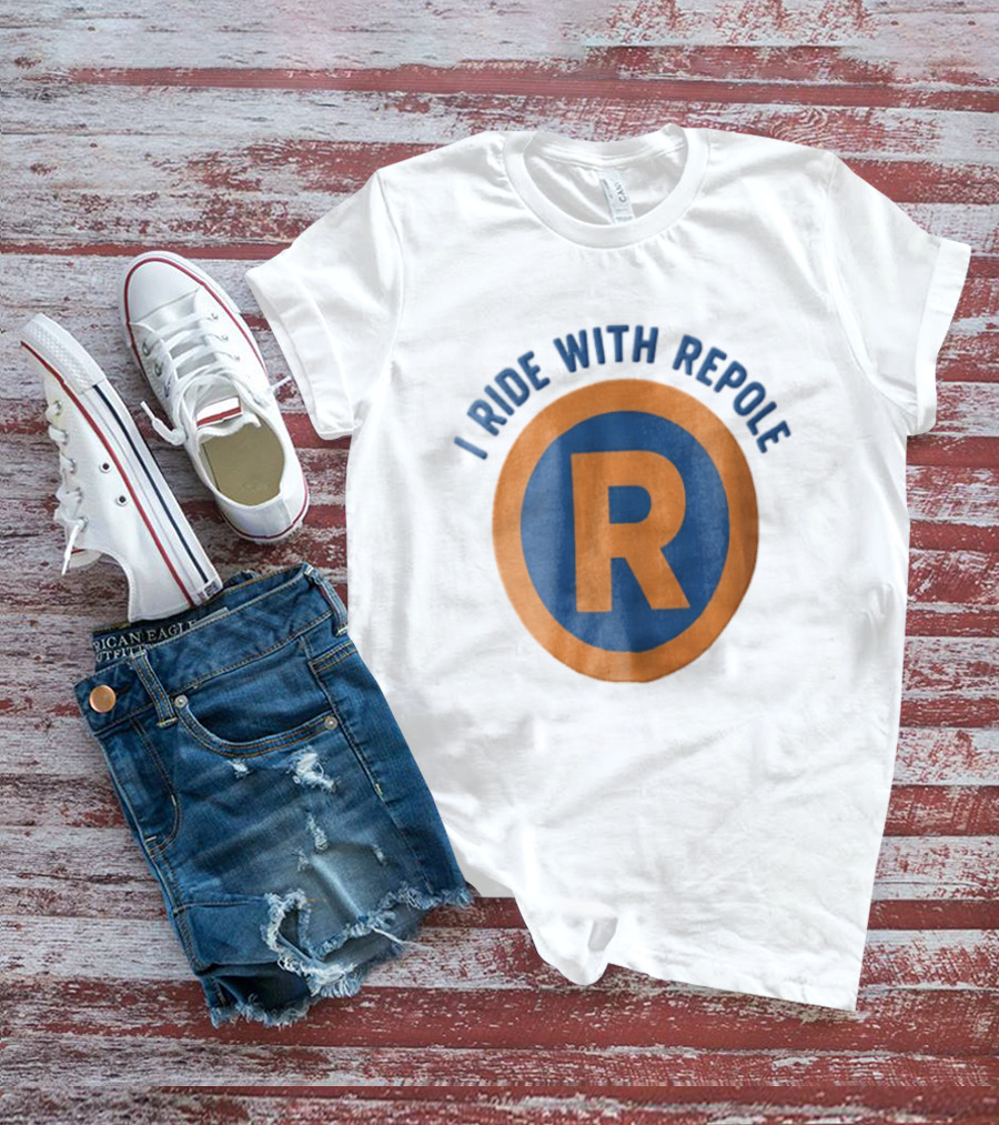 I Ride With Repole Blue Orange Ring R T-Shirt