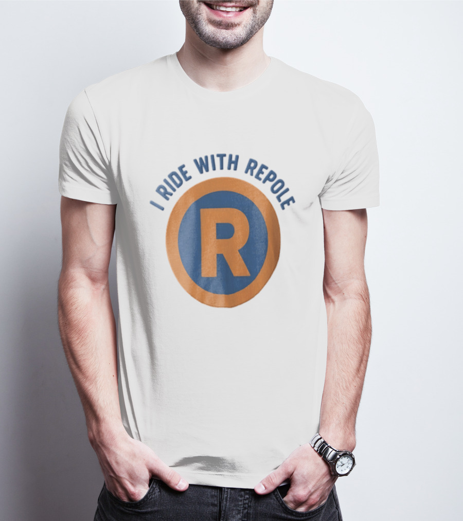 I Ride With Repole Blue Orange Ring R T-Shirt