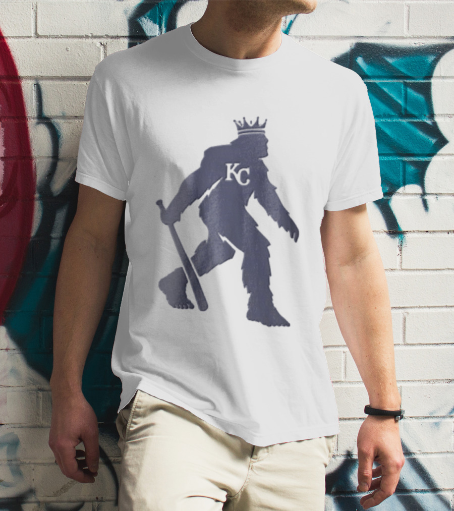 Kansas City Royals Crowned Sasquatch KC Baseball Bat T-Shirt