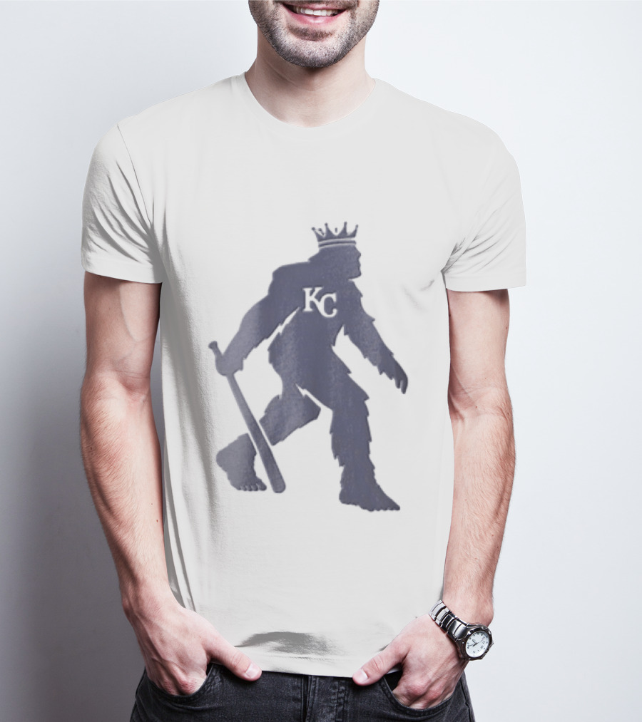 Kansas City Royals Crowned Sasquatch KC Baseball Bat T-Shirt